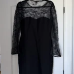 Featured thumbnail for Black Maje lace dress, size 3 (L)