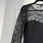 Thumbnail for Black Maje lace dress, size 3 (L)