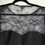 Thumbnail for Black Maje lace dress, size 3 (L)