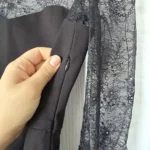 Thumbnail for Black Maje lace dress, size 3 (L)