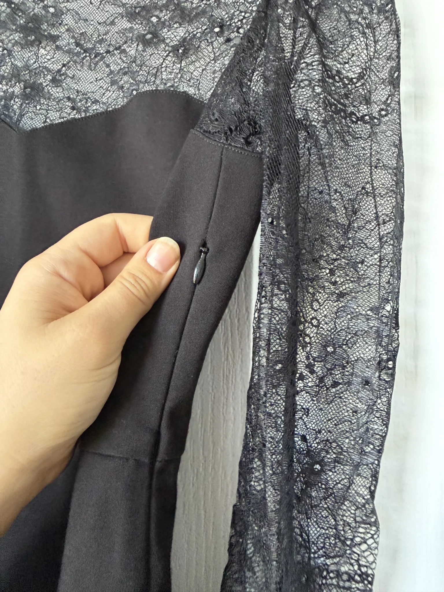 Image for Black Maje lace dress, size 3 (L)