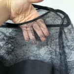 Thumbnail for Black Maje lace dress, size 3 (L)