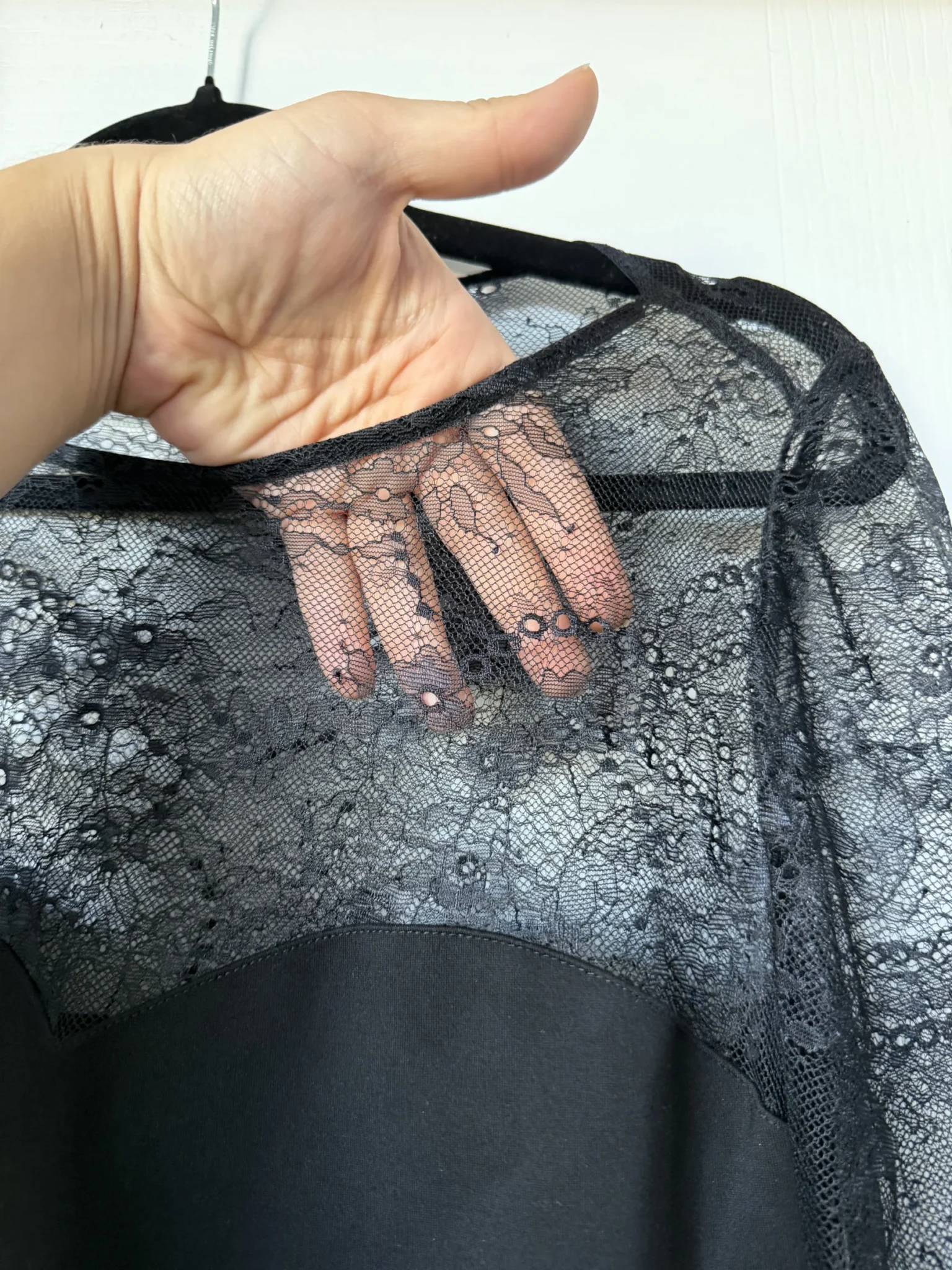 Image for Black Maje lace dress, size 3 (L)