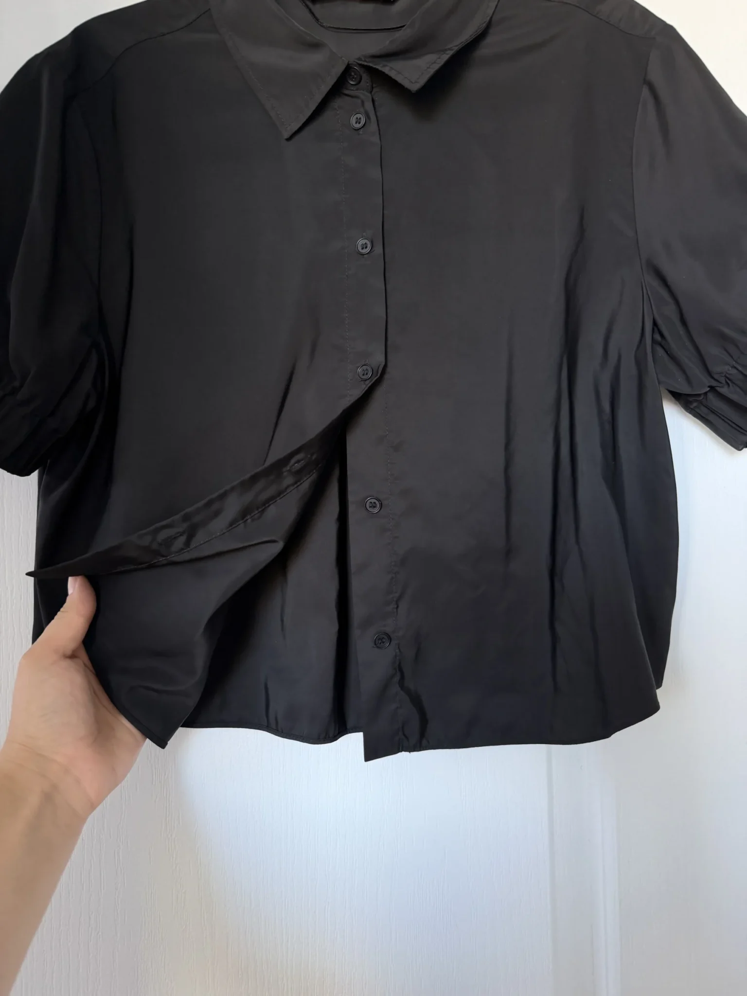 Image for Black short-sleeved Zara shirt