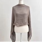 Thumbnail for 100% Silk Sheer Blush Pink Navy Oversized Scarf Wrap