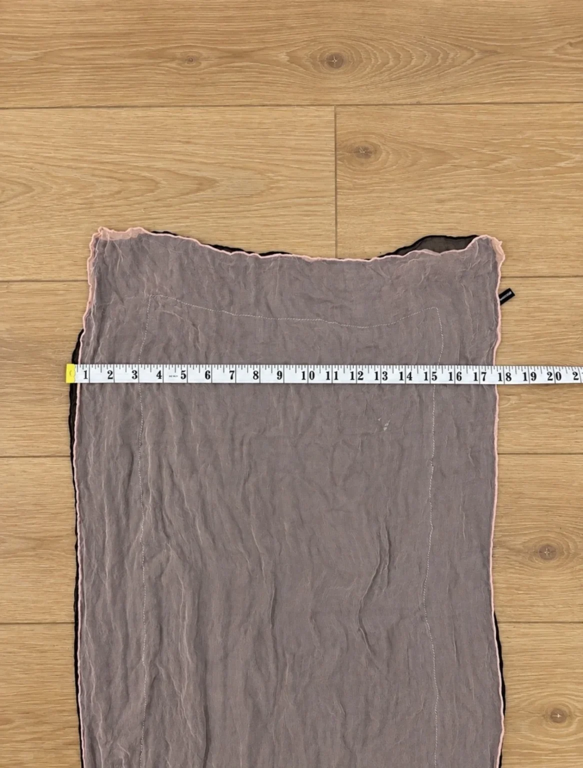 Image for 100% Silk Sheer Blush Pink Navy Oversized Scarf Wrap