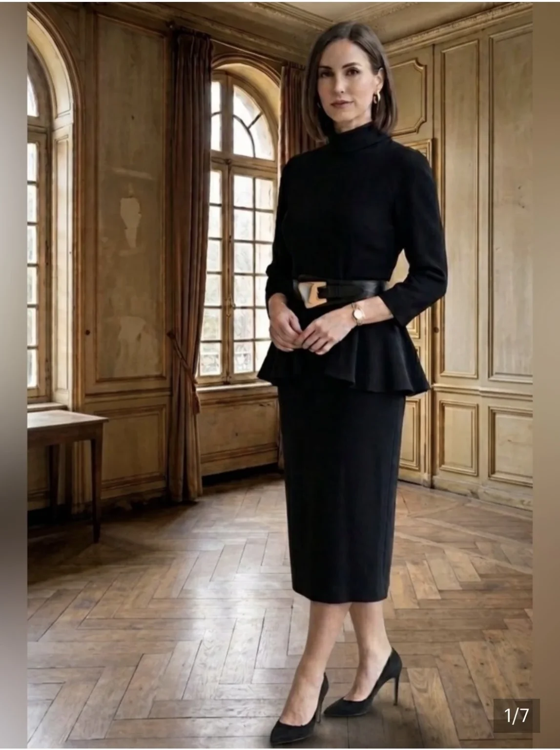 Featured image for Vintage peplum dress by Louis Feraud