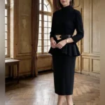 Featured thumbnail for Vintage peplum dress by Louis Feraud
