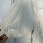 Thumbnail for White dress with puff sleeves