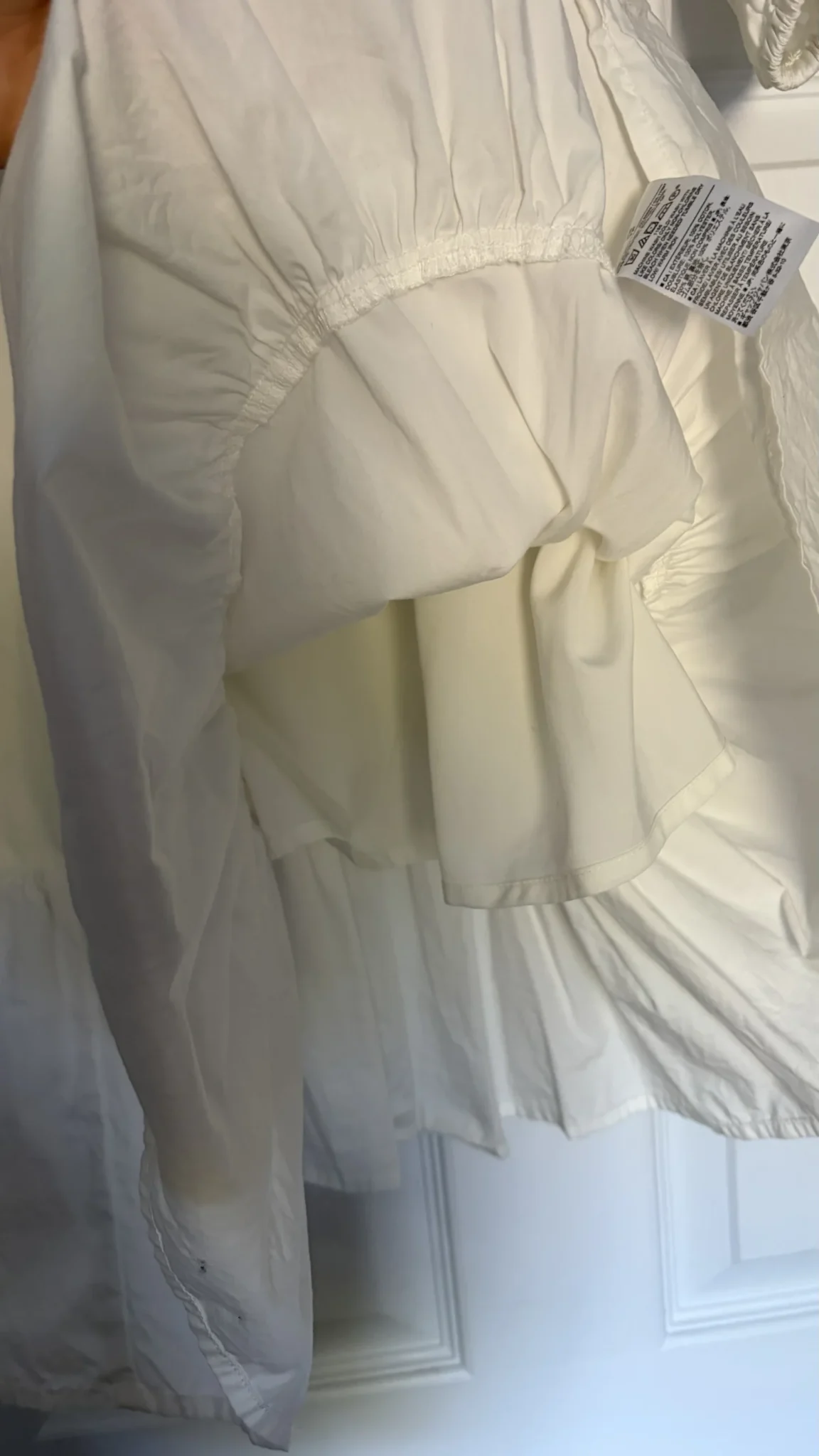 Image for White dress with puff sleeves