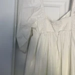 Thumbnail for White dress with puff sleeves