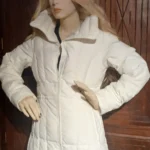 Featured thumbnail for White coat by Jacob, size small, 100% nylon, lining 70% down and 30% feathers