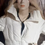 Thumbnail for White coat by Jacob, size small, 100% nylon, lining 70% down and 30% feathers