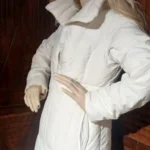 Thumbnail for White coat by Jacob, size small, 100% nylon, lining 70% down and 30% feathers