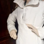 Thumbnail for White coat by Jacob, size small, 100% nylon, lining 70% down and 30% feathers