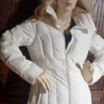 Thumbnail for White coat by Jacob, size small, 100% nylon, lining 70% down and 30% feathers