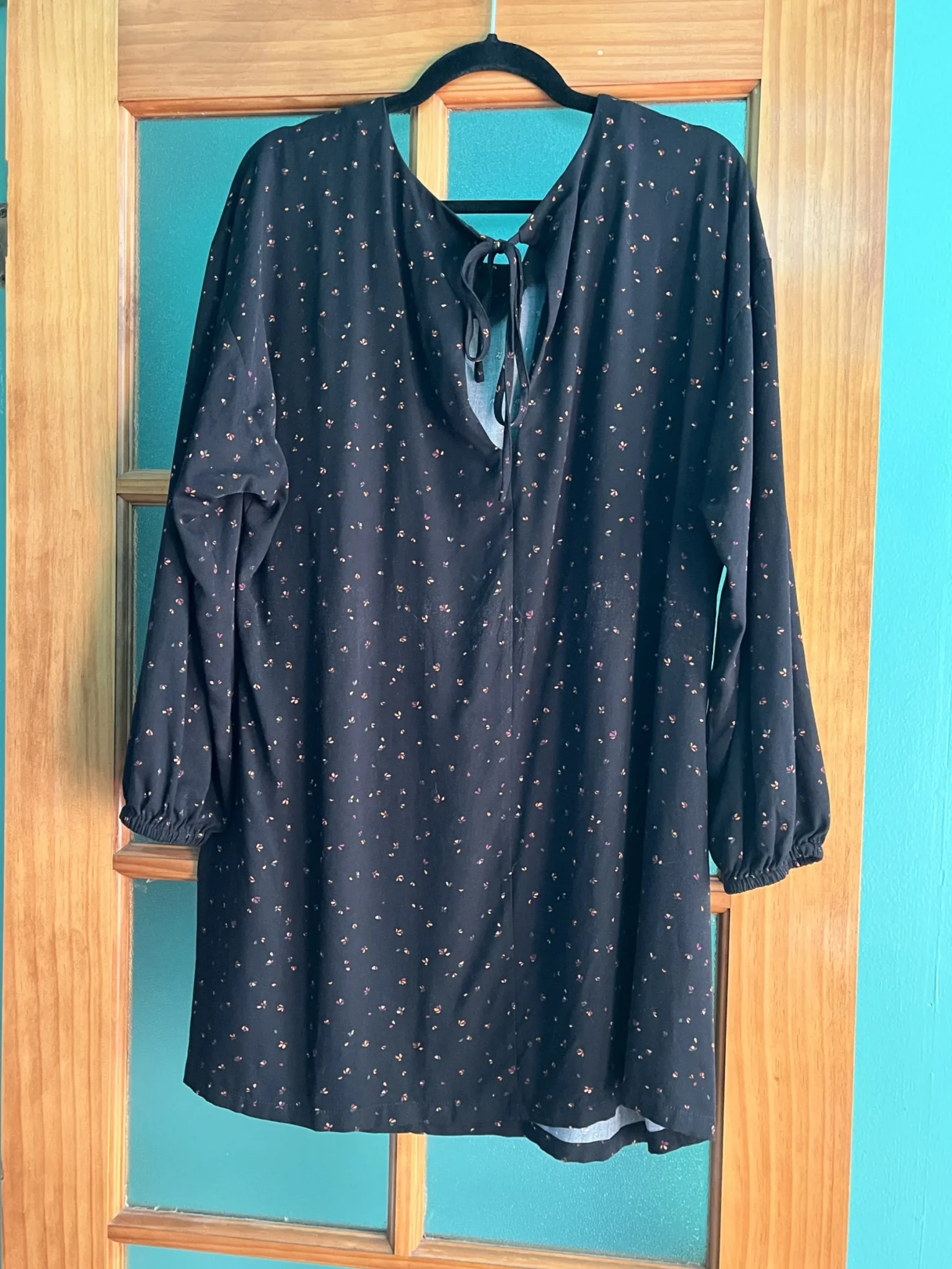 Image for Black Autumn Dress with Long Sleeves