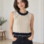 Featured thumbnail for Field Flower sleeveless jumper by ANTHROPOLOGIE – pure wool