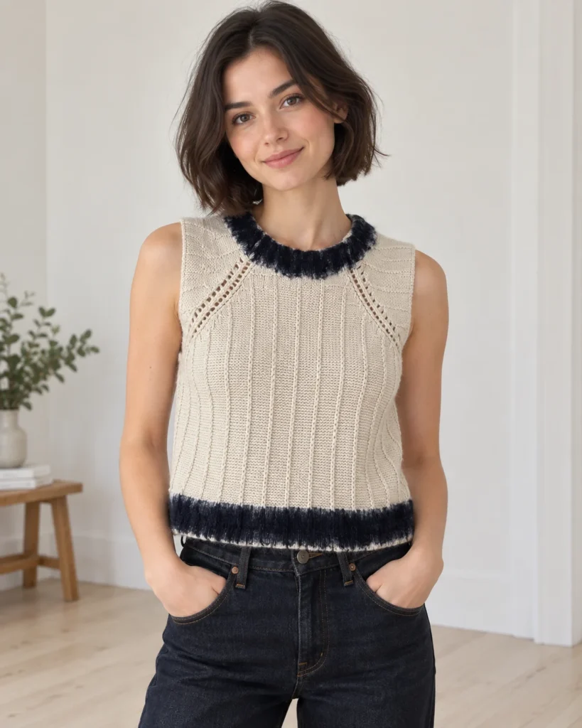 Featured image for Field Flower sleeveless jumper by ANTHROPOLOGIE – pure wool