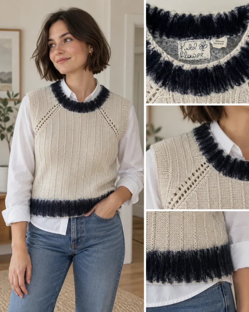 Image for Field Flower sleeveless jumper by ANTHROPOLOGIE – pure wool