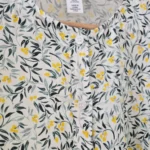 Thumbnail for Floral linen blouse with puffed sleeves
