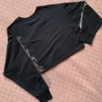 Thumbnail for NOLI – Black cropped yoga/athleisure top with fringing and rhinestones – M