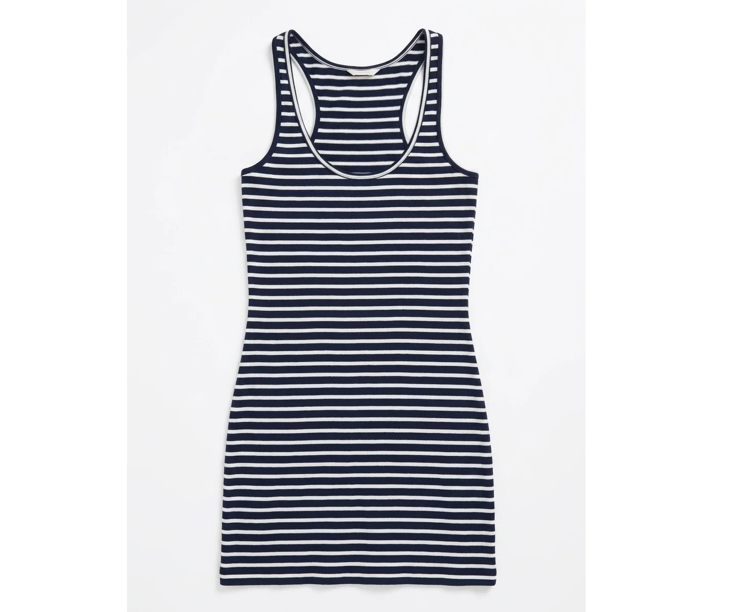 LIFETIME – Navy blue and white striped, preppy-style fitted dress with a racerback – Spring/Summer *Other seconde main