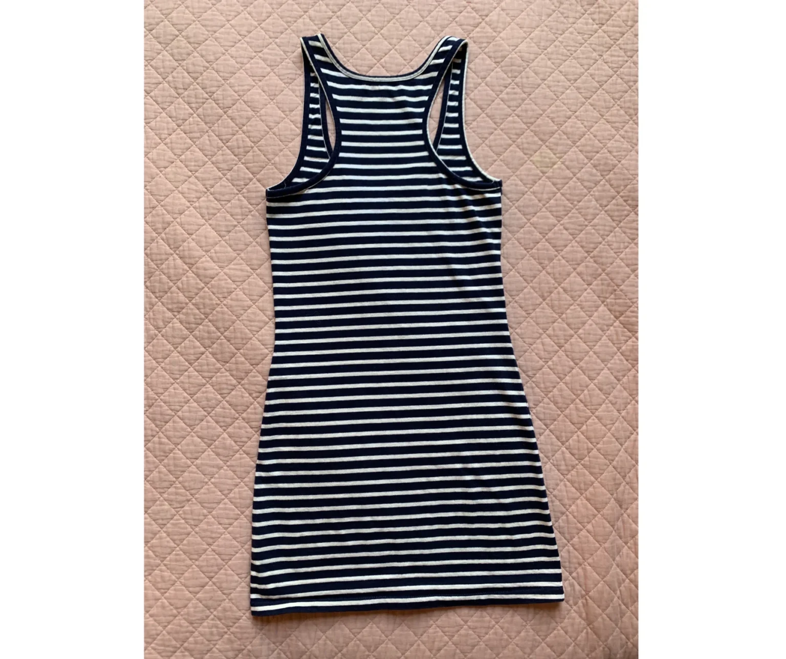 Image for LIFETIME – Navy blue and white striped, preppy-style fitted dress with a racerback – Spring/Summer