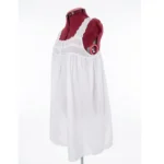 Thumbnail for THINGS BETWEEN – A flirty white babydoll dress with openwork lace and scalloped trim – G