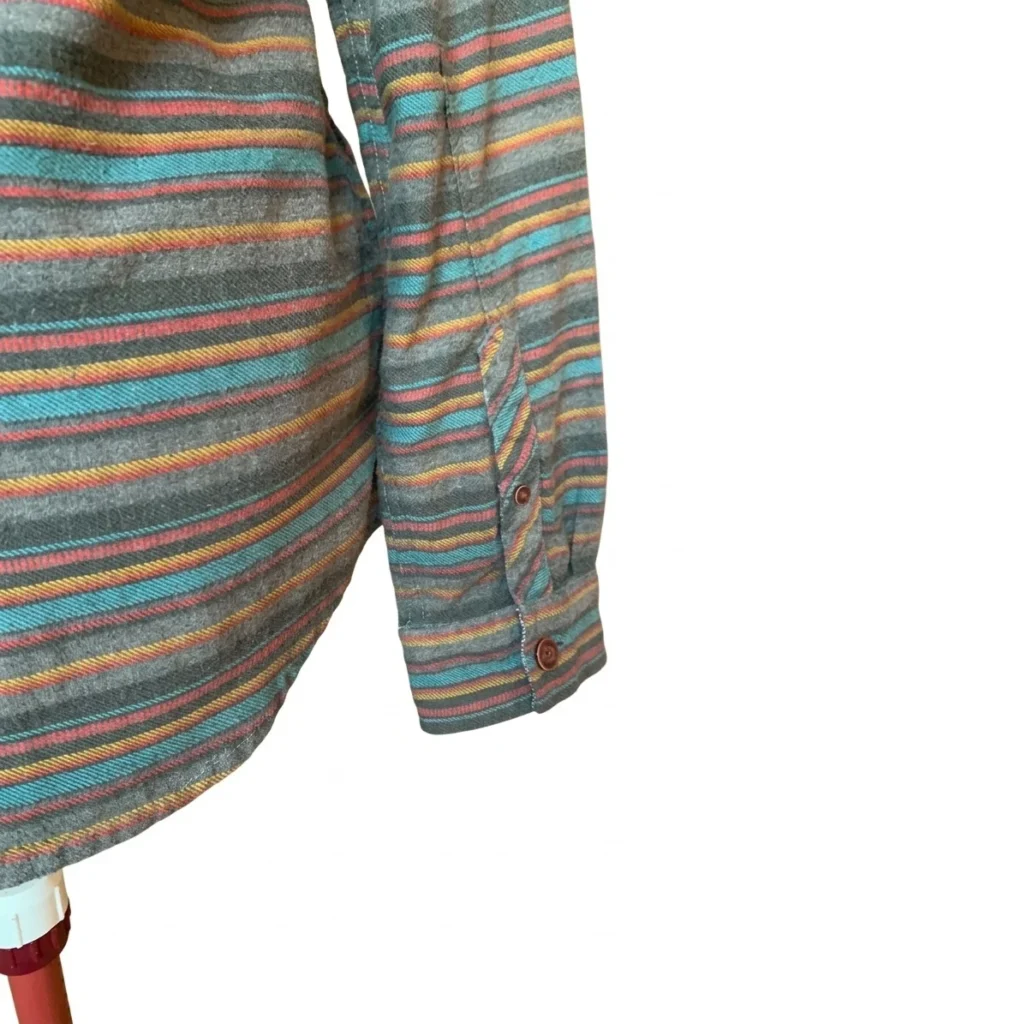 Image for Billabong – Striped flannel shirt with hood and button fastening – Spring/Summer