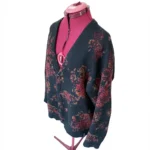 Thumbnail for INSIGHT – Australia – Oversized chunky-knit cardigan/jumper with a floral pattern – M