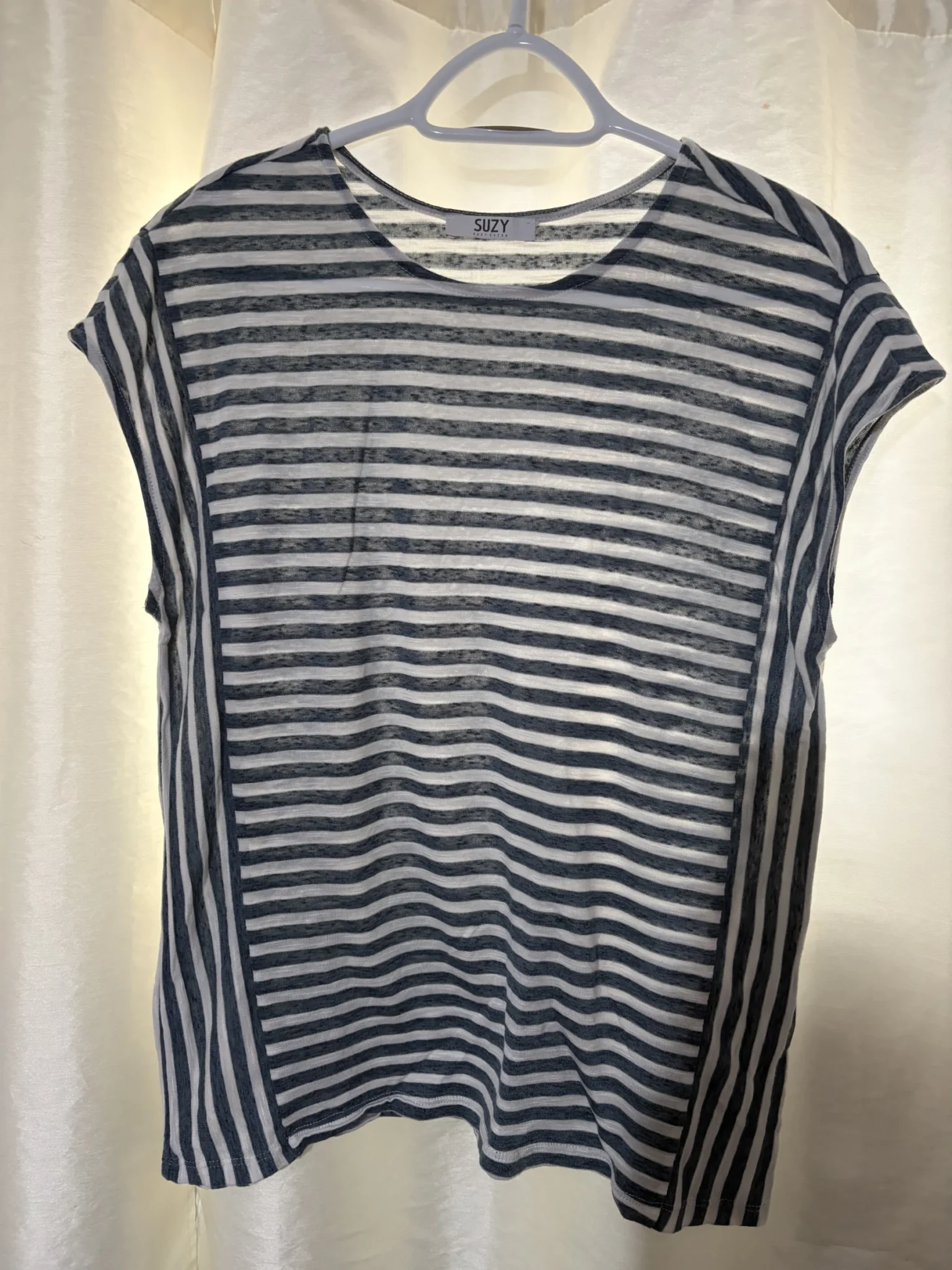 Featured image for Suzy Shier striped sleeveless waistcoat
