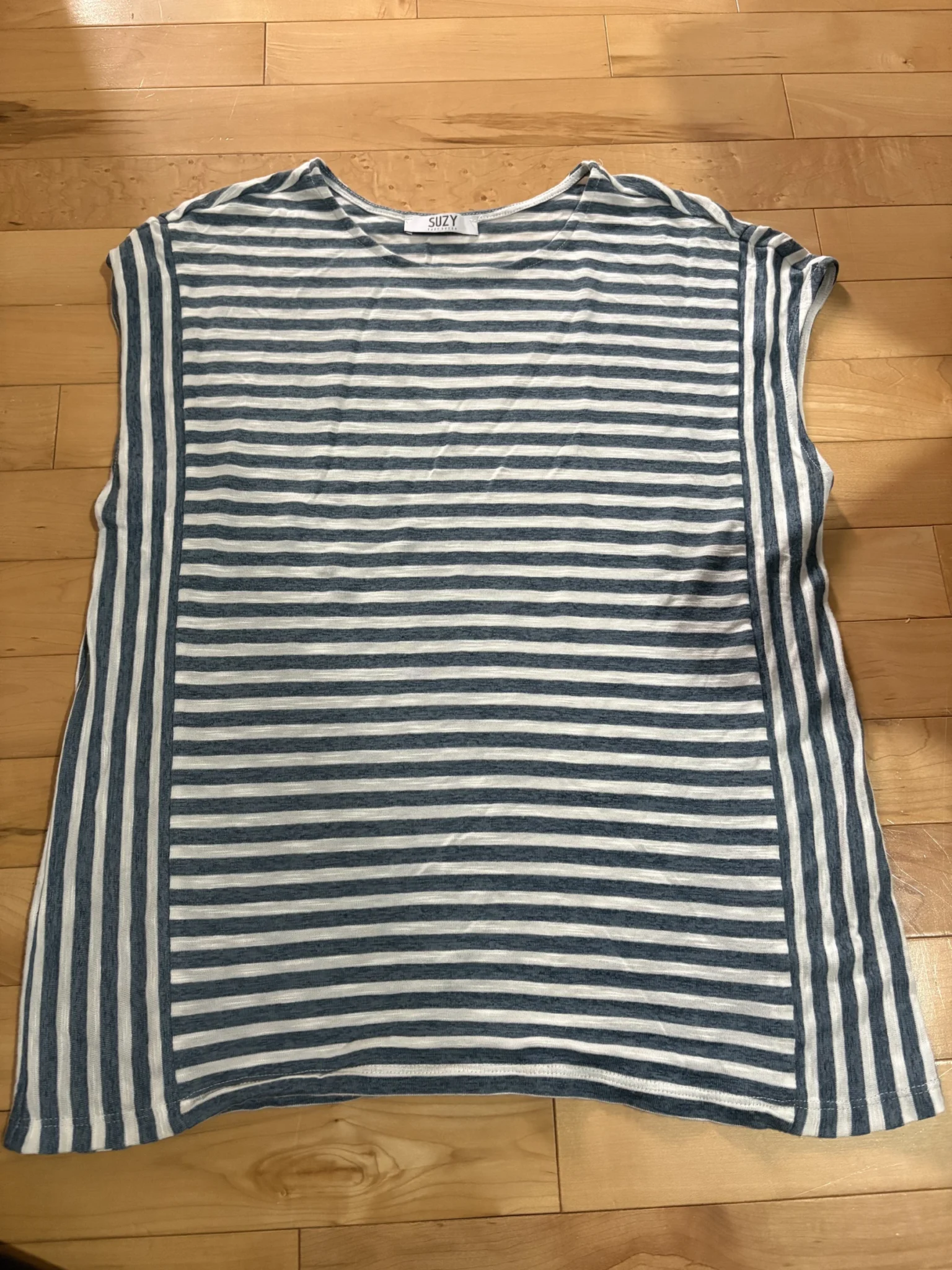 Image for Suzy Shier striped sleeveless waistcoat