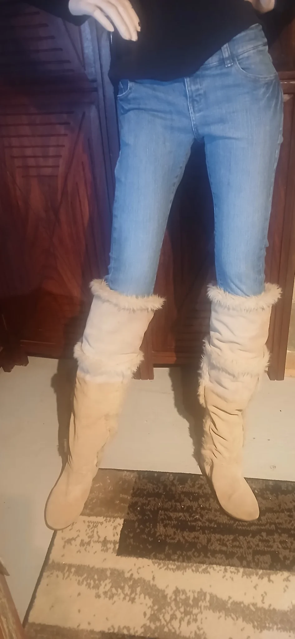 Image for Aldo High-Top Boots in Beige
