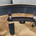 Thumbnail for Anya Hindmarch handbag in navy blue leather