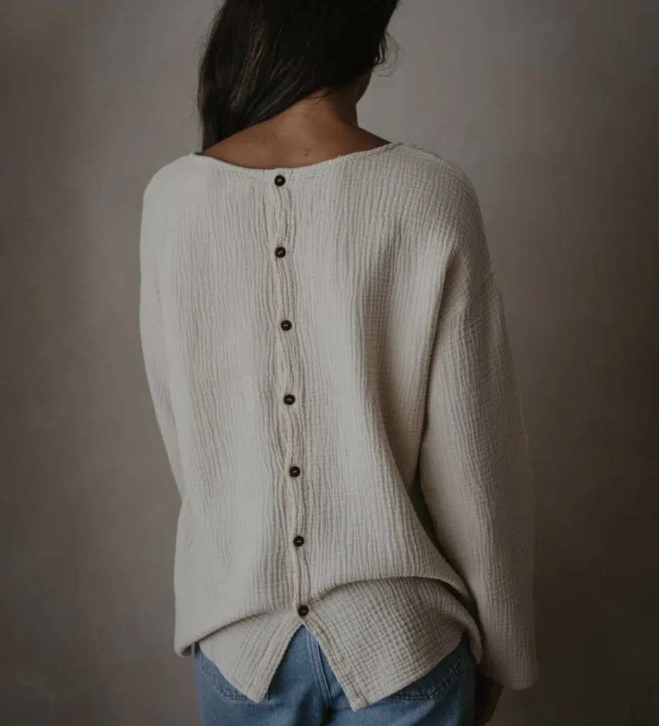 Image for Simple Folk The Button-Back Top