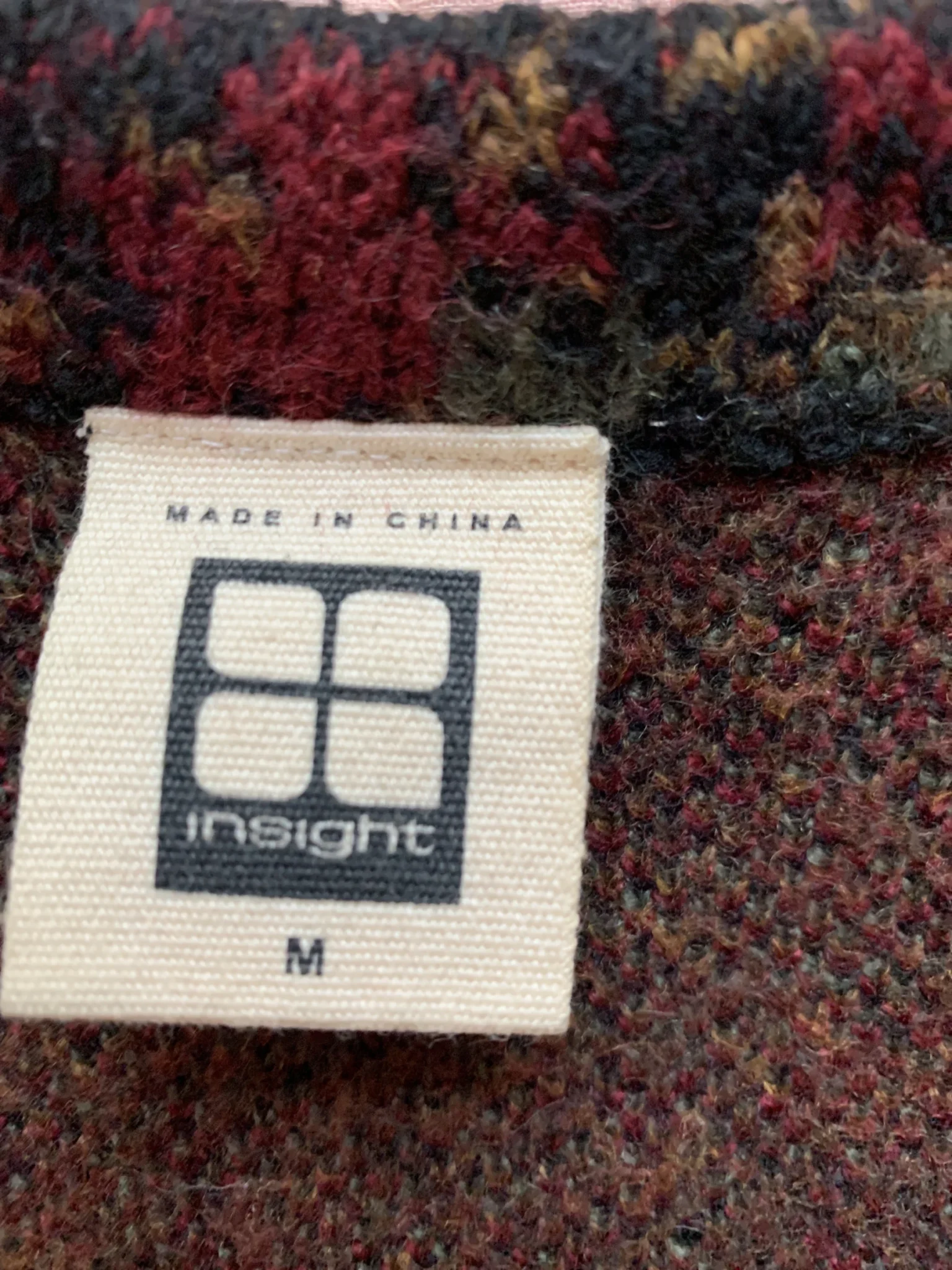 Image for INSIGHT – Australia – Oversized chunky-knit cardigan/jumper with a floral pattern – M