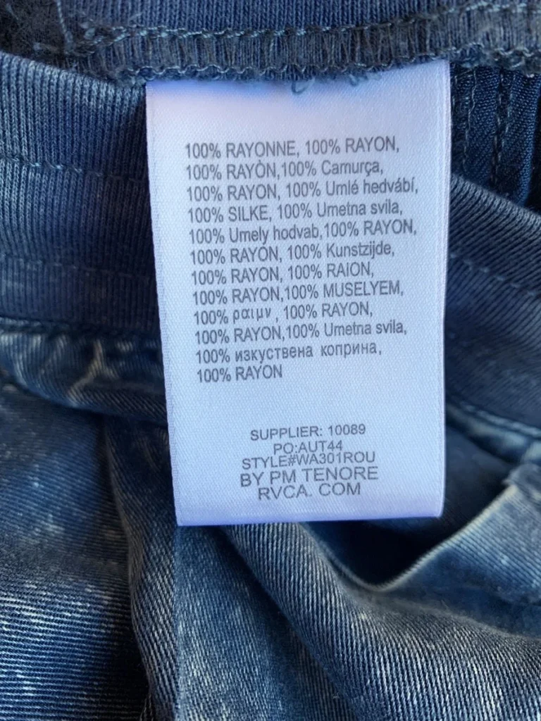 Image for RVCA – Roundhouse joggers in acid-washed slate blue with a denim-effect finish and drawstring – M