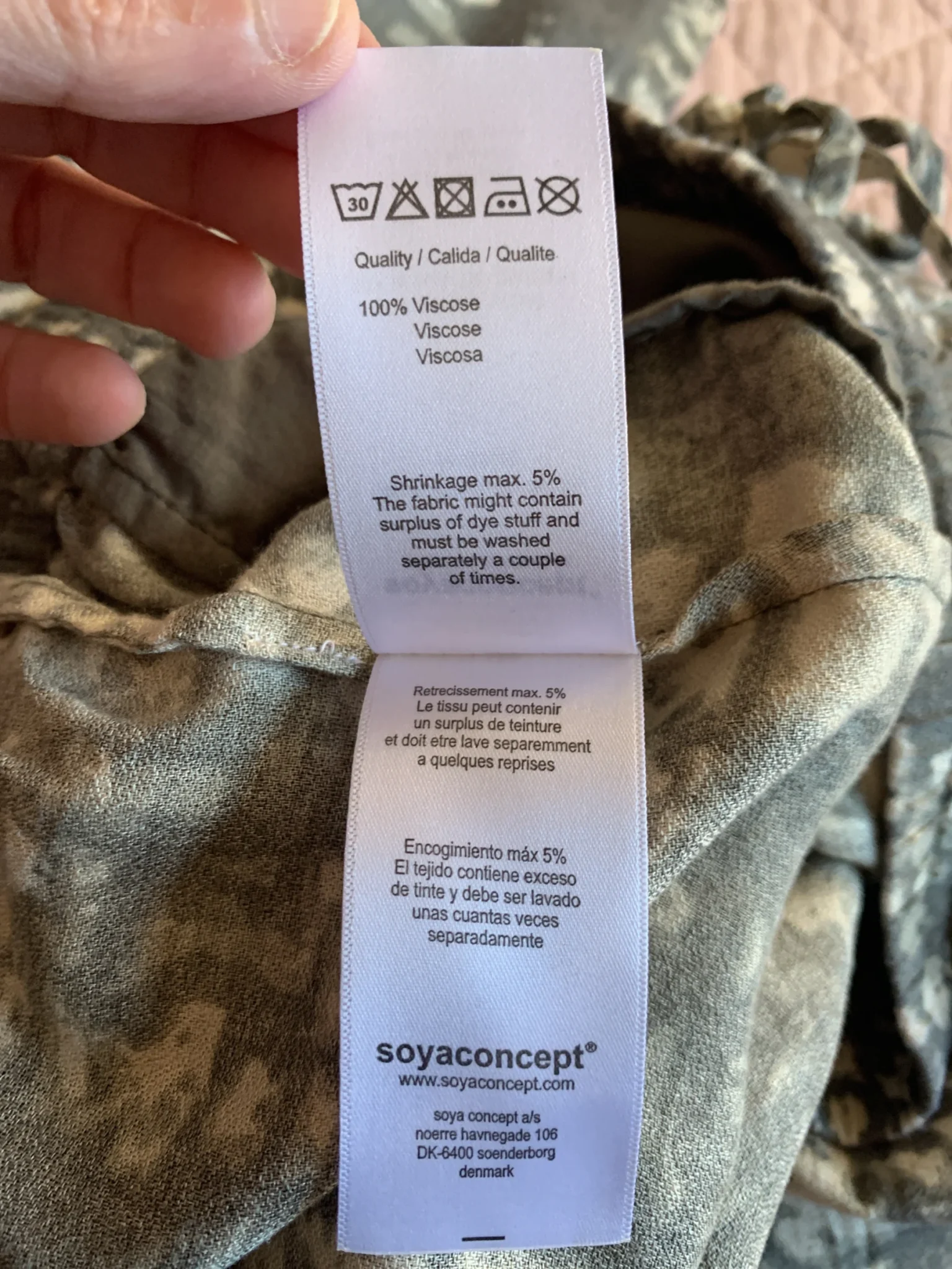 Image for SOYACONCEPT – Flowing trousers with an abstract tie-dye pattern, elasticated waist – Spring/Summer