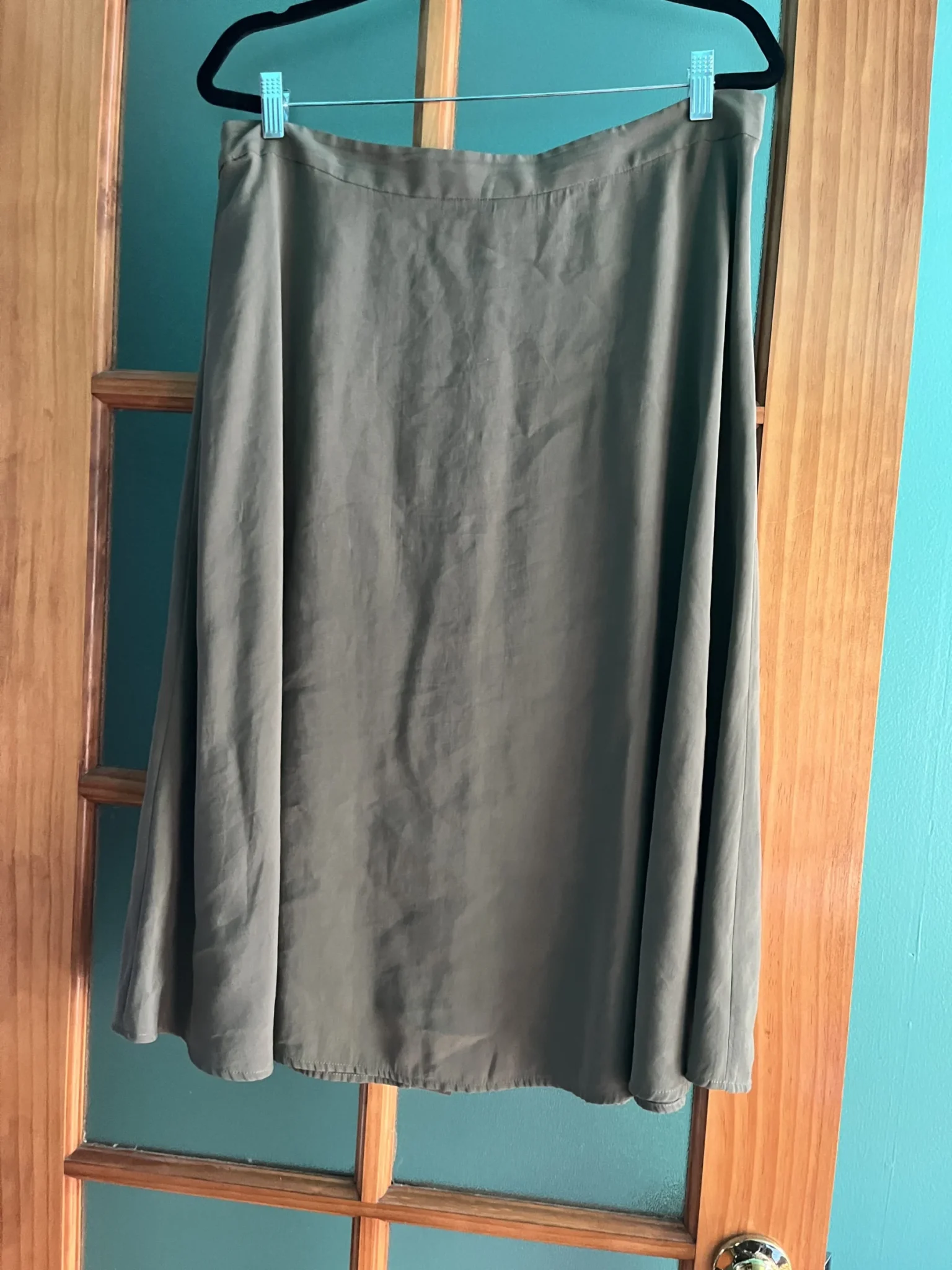 Image for Khaki Button-Up Skirt