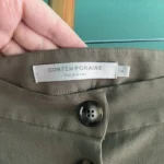 Thumbnail for Khaki Button-Up Skirt