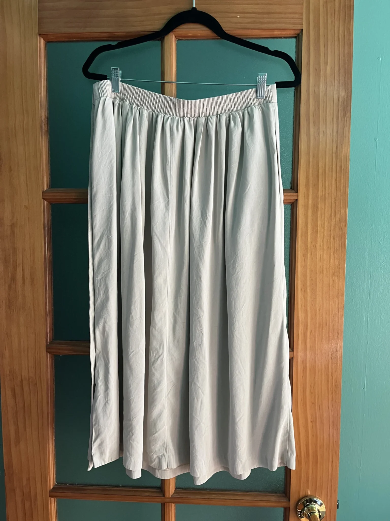 Image for Beige Mid-Length Button-Up Skirt