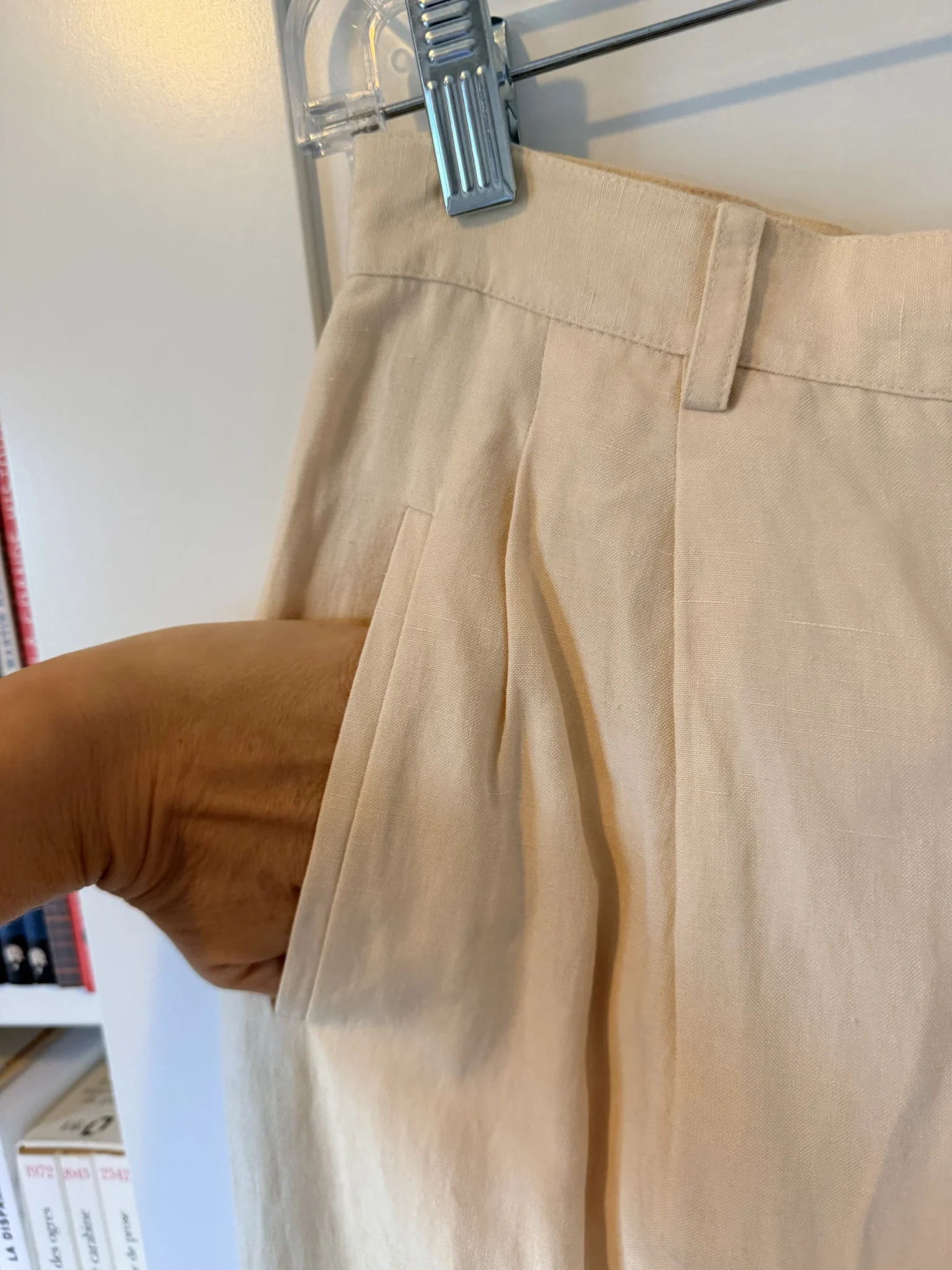 Image for Vintage silk and linen trousers