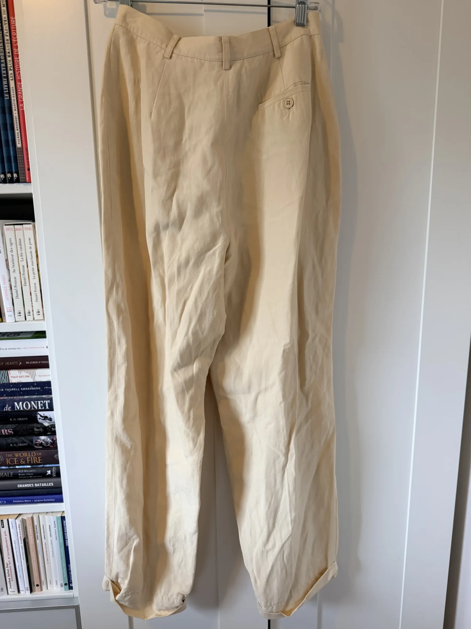 Image for Vintage silk and linen trousers