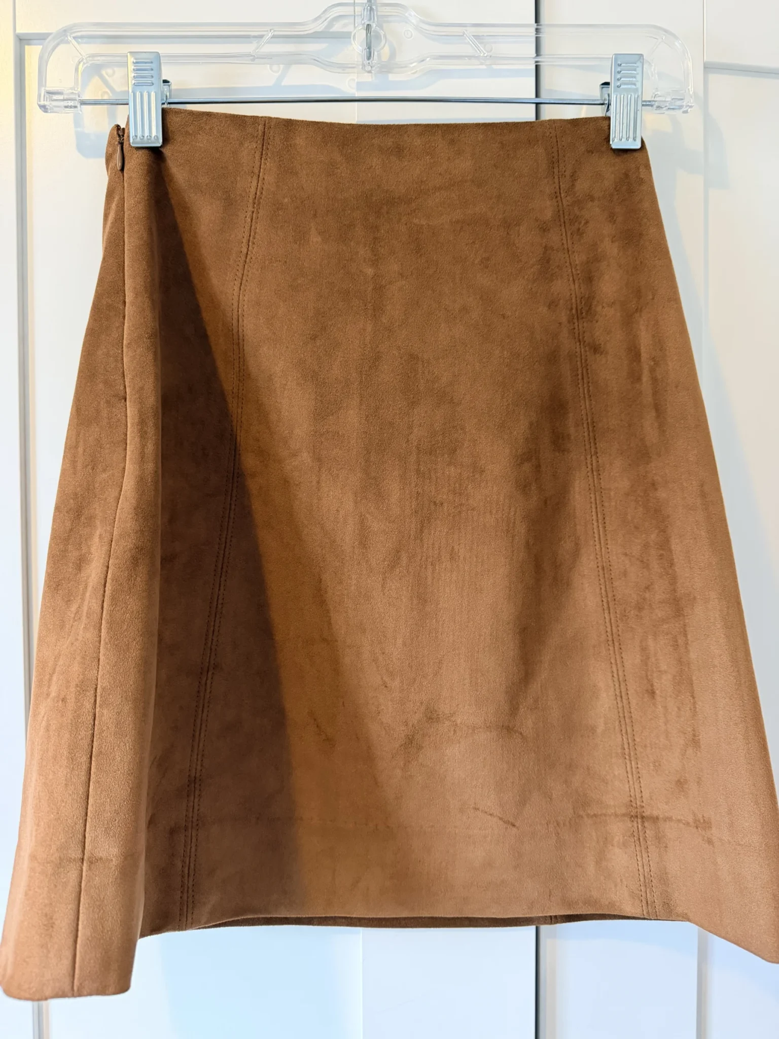 Image for Suede-effect skirt