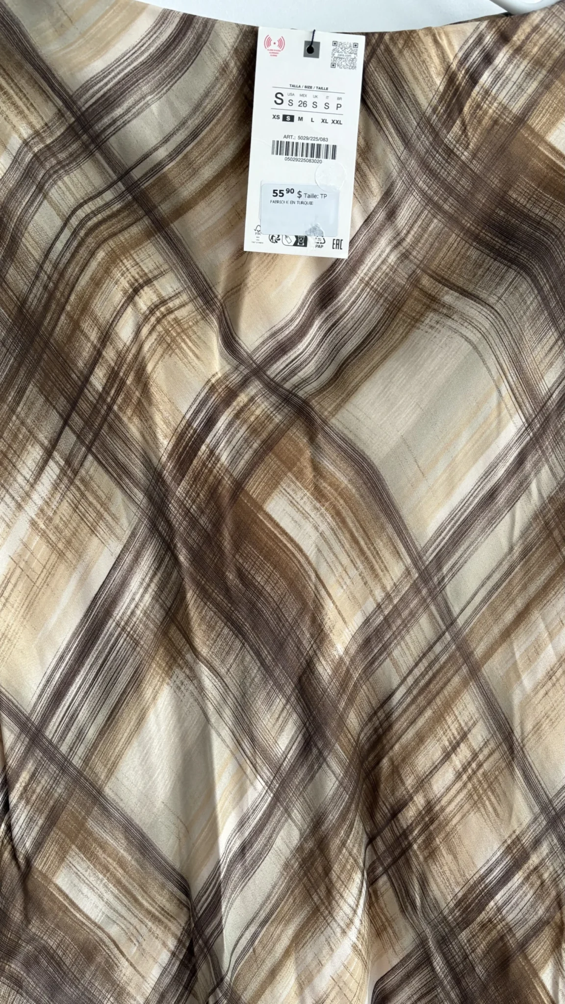 Image for Zara midi satin skirt