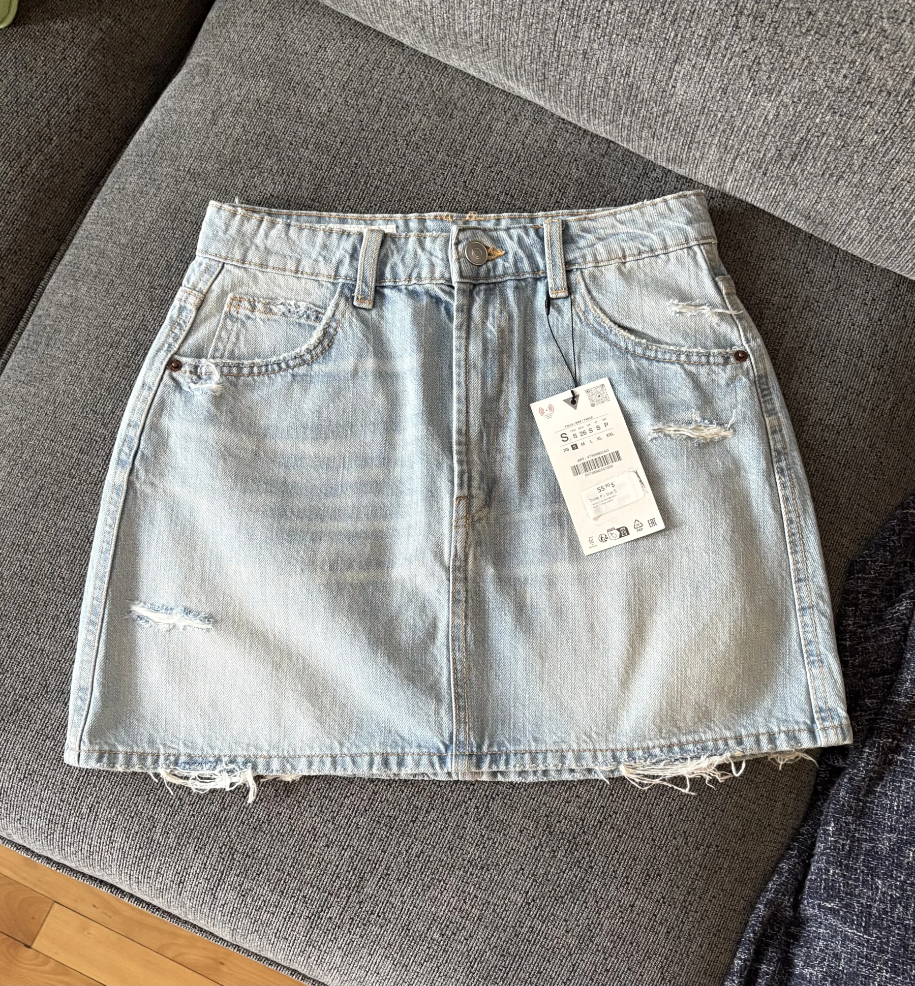 Zara denim mini skirt Zara seconde main