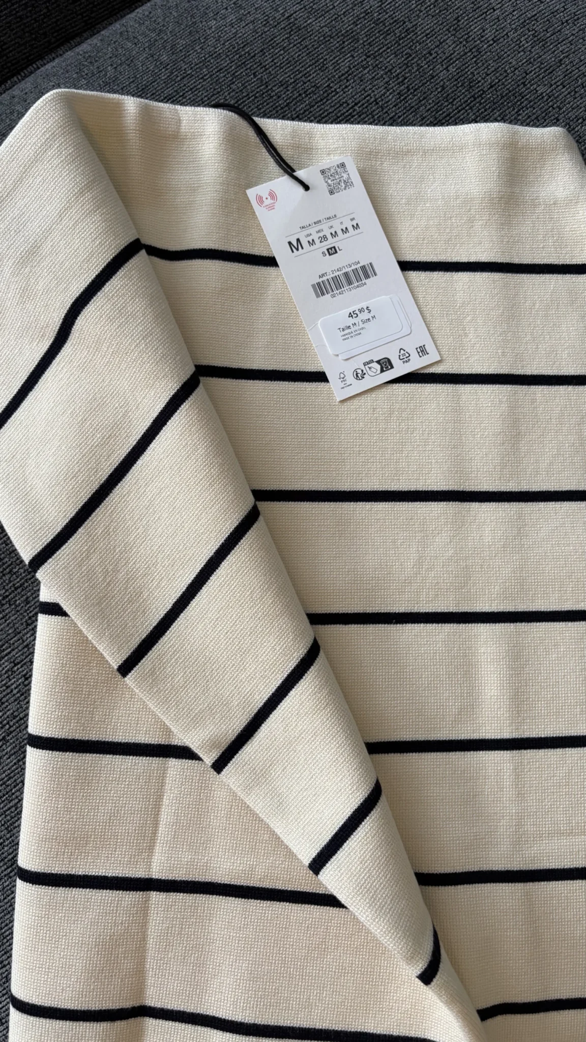 Image for Zara knitted mini skirt