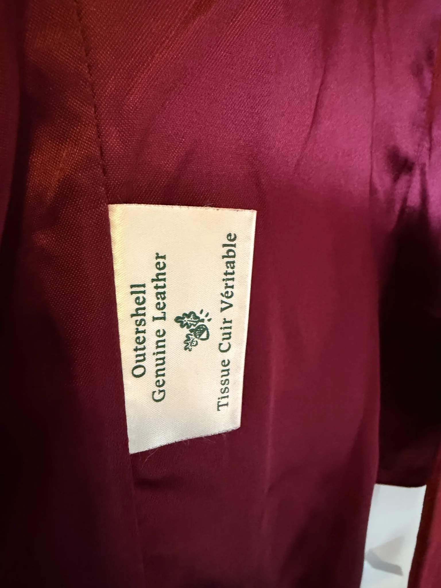 Image for Short leather coat