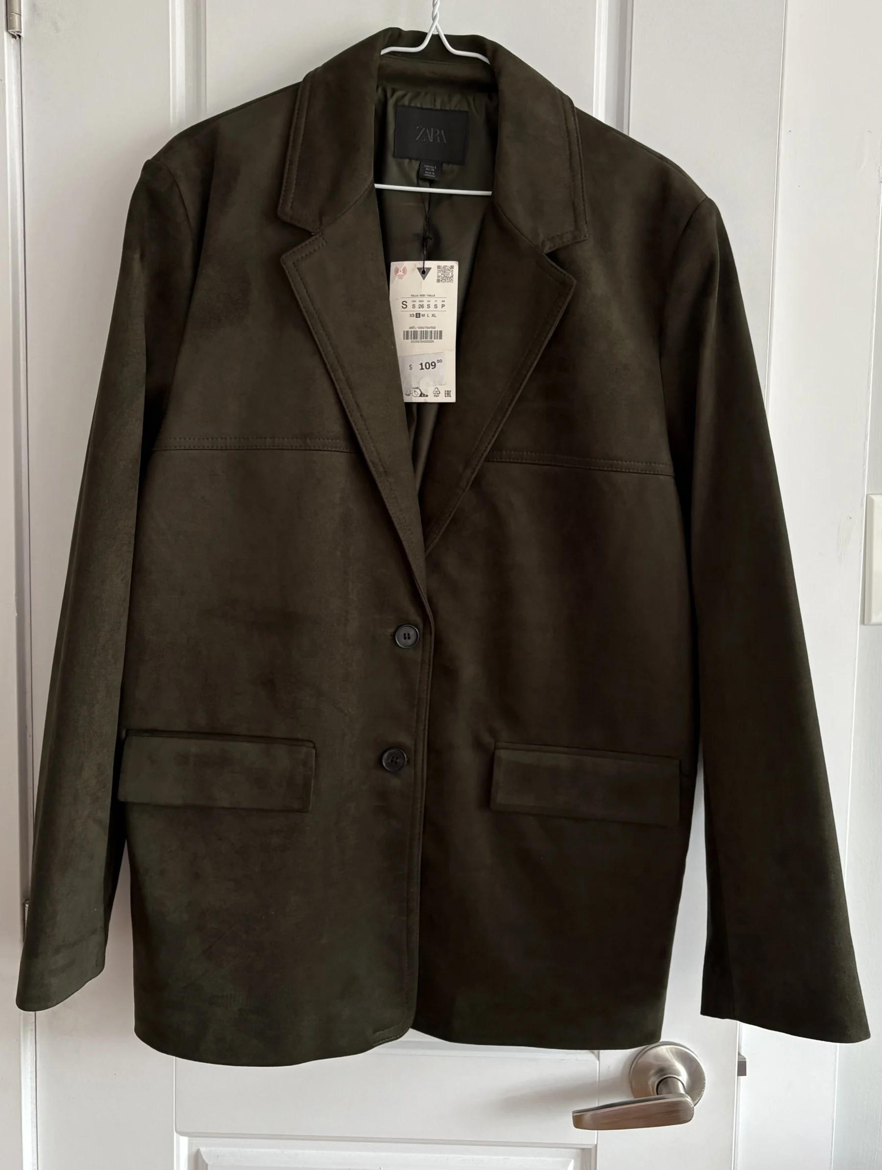 Zara faux suede blazer Zara seconde main
